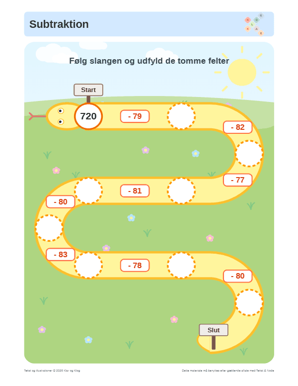 Preview of Følg slangestien