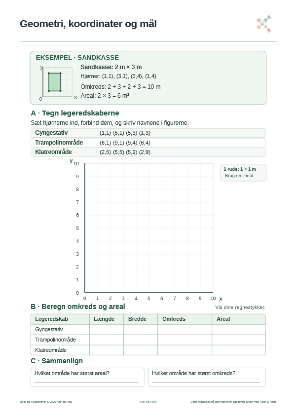 Forhåndsvisning af Design din egen legeplads