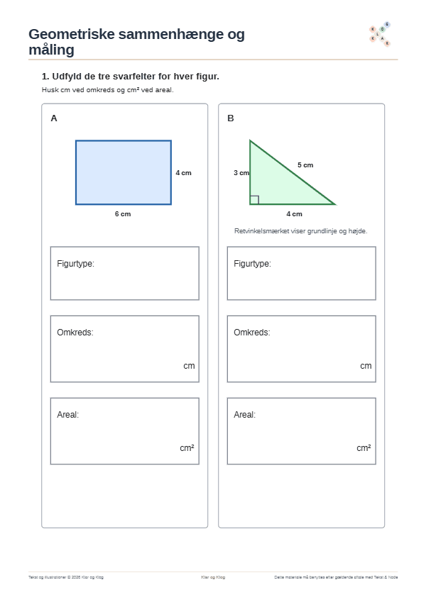 Forhåndsvisning af Geometriske figurer