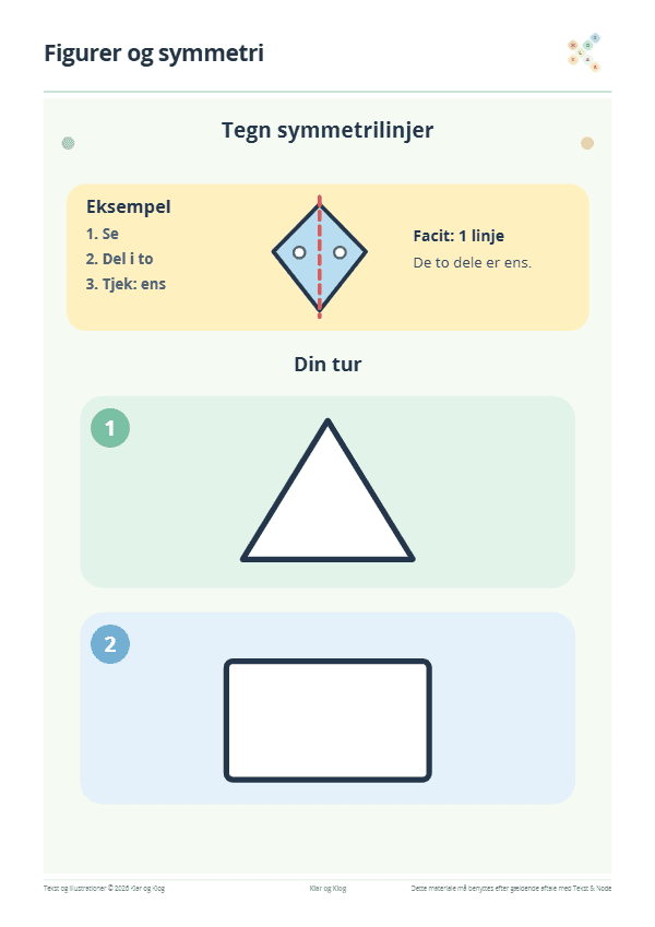 Forhåndsvisning af Find symmetrilinjerne